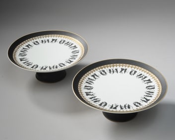 Pair Royal Crown "Mardi Gras" Tazza