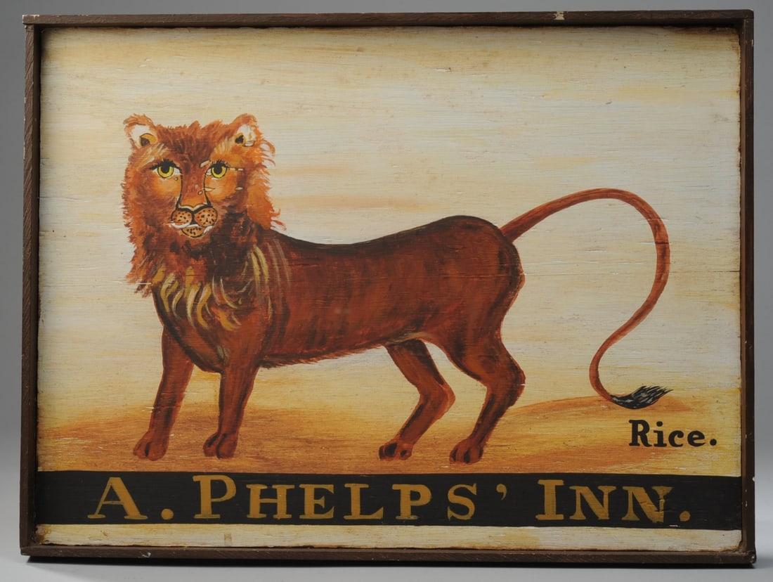 Folk Art Tavern Sign, A. Phelps' Inn (1 of 5)