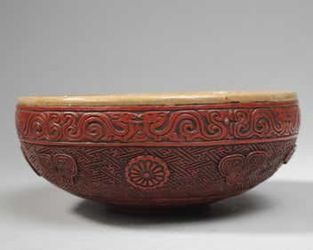 Japanese Horaku Ware Lacquered Stoneware Bowl