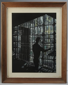 20th C. Gouache on Paper, Prisoner
