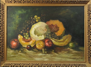 Large Oil on Canvas Still Life, Chinese Artist