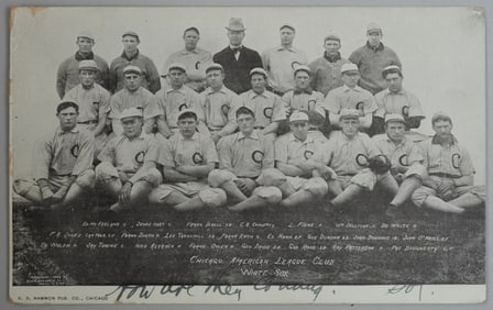 Chicago White Sox Team Photo 1906 Postcard