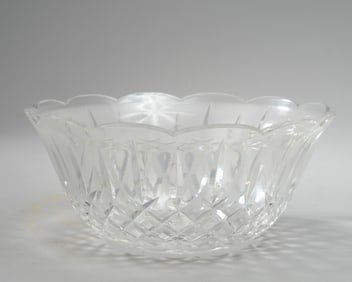 Cut Crystal Bowl with Scalloped Rim