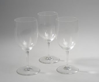 Three Baccarat Crystal Stems
