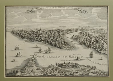 Antique Engraving, Constantinople, Nicolas de Fer