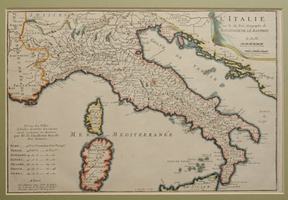 Antique Engraving, Italy, Nicolas de Fer