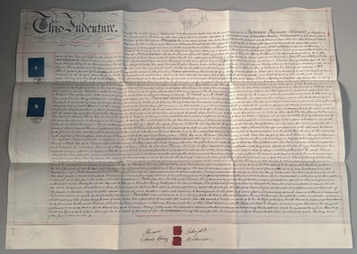 1868 English Indenture Document on Vellum