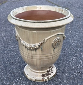 Glazed Ceramic Anduze Style Garden Urn