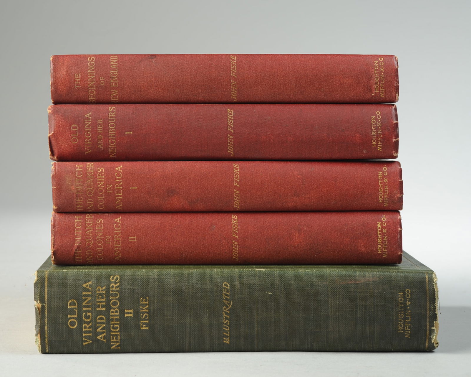 Five Antique Volumes by John Fiske (1 of 6)