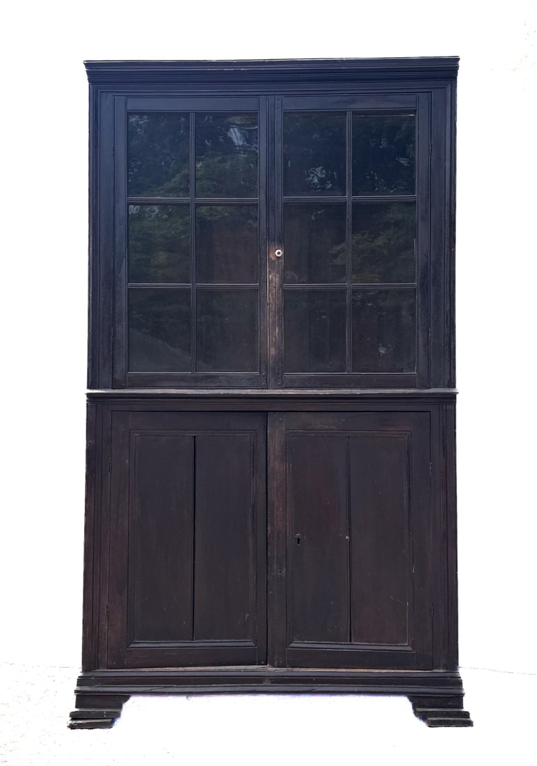 Antique Glass Front Cabinet (1 of 9)