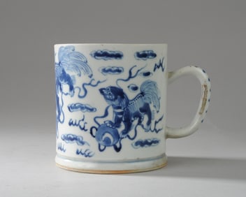 Chinese Blue & White Porcelain Tankard