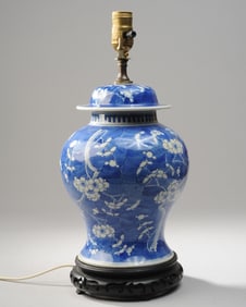 Chinese Prunus Jar as Lamp