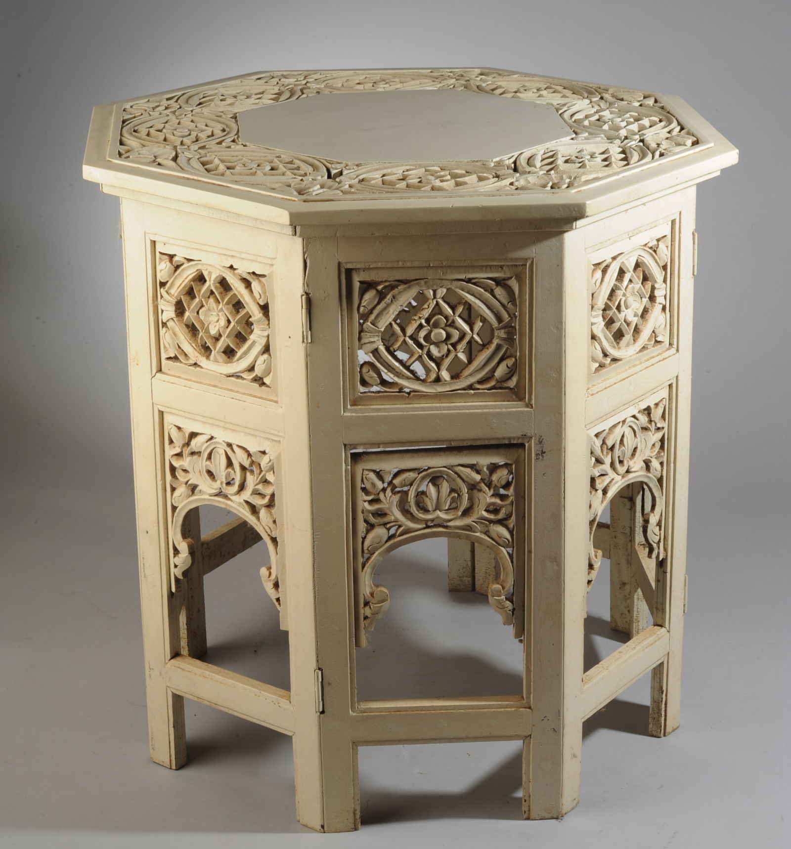 Vintage Moroccan Octagonal Folding Tea Table (1 of 5)