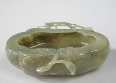 Chinese Nephrite Jade 'Chilong' Brush Washer