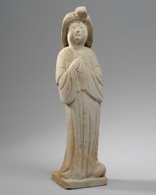 Chinese Tang Dynasty Pottery Court Lady