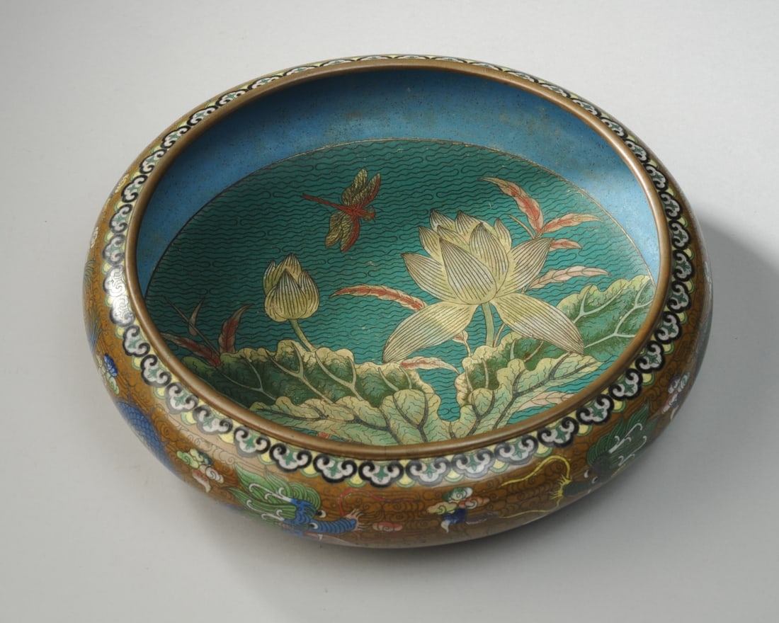 Antique Chinese Cloisonne Dragon Bowl (1 of 8)