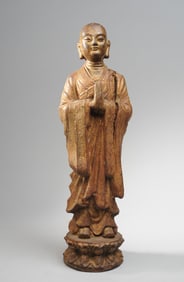 Antique Chinese Cast Iron Buddha or Lohan