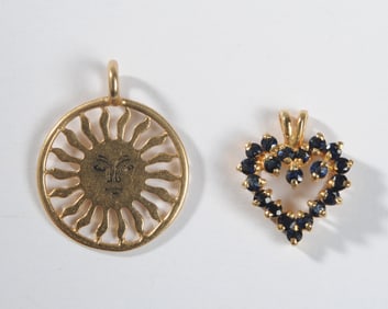 Two 14K Gold Charms / Small Pendants