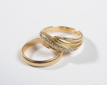 Two 14K Gold Rings
