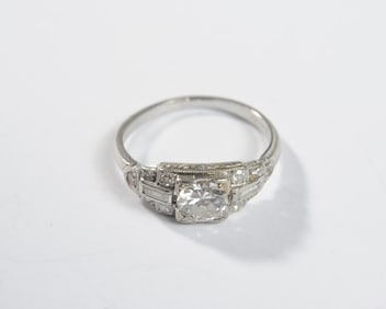 Antique Platinum & Diamond Ring