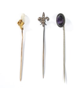 Three Non-Gold Stick Pins