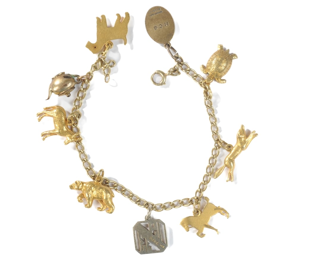 Bracelet with Gold and Non-Gold Charms (1 of 3)