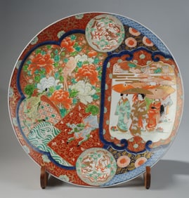 Monumental Japanese Imari Charger, Meiji, 23.5"