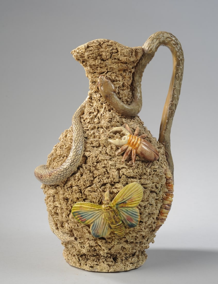 19th C. Portuguese  Palissy Ware Ewer (1 of 13)