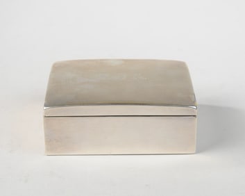 Sterling Silver Wood-Lined Cigarette Caddy