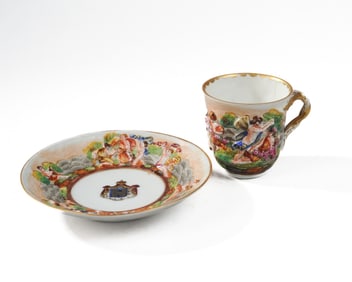 Royal Naples (Capodimonte) Armorial Cup & Saucer