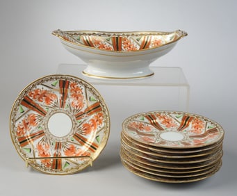 Samson, Paris Imari Style Serving Bowl, Plates