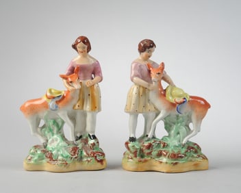 Pair of Staffordshire Figural Groupings