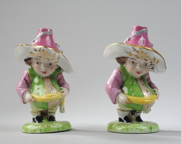 Pair Continental Porcelain Figures "House Dwarf"