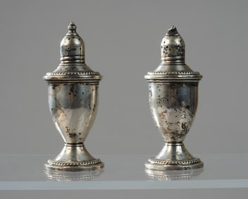 Pair of Weighted Sterling Silver Shakers