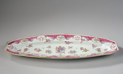 19th C. French Samson Armorial Fish Platter
