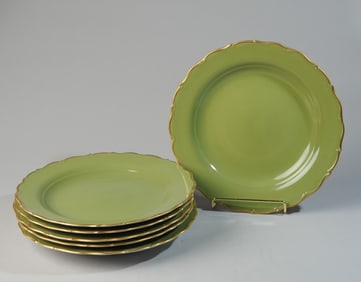 Six Anna Weatherley Scalloped Chargers