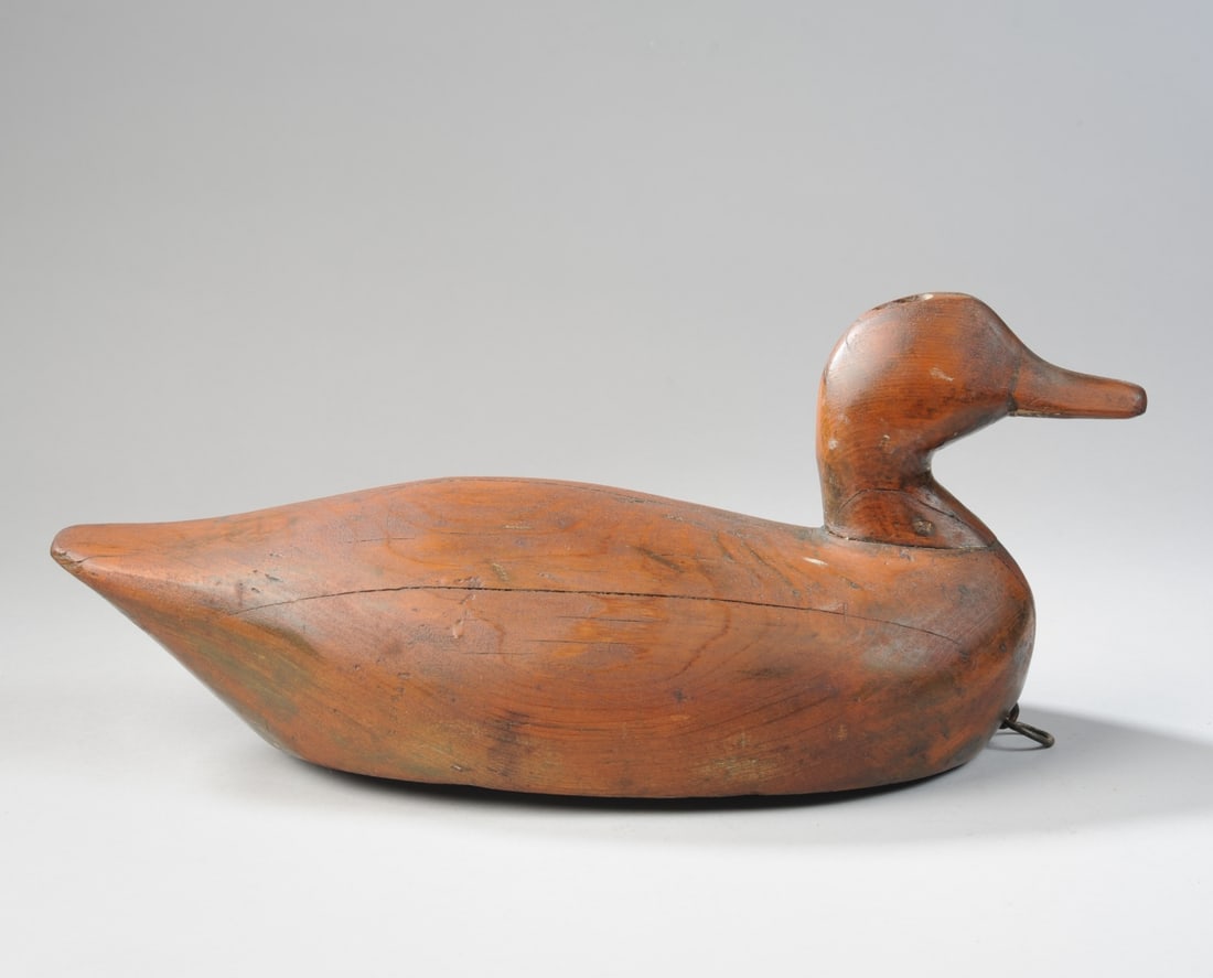 Unpainted Duck Decoy: H: approx. 7 1/4". L: approx. 17". W: approx. 6 3/4". Our primary recommendation is to arrange shipping yourself using Blue Ridge Pack & Ship. Most bidders find this is the most economical route. Simp