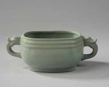 Chinese Celadon Oval Bowl
