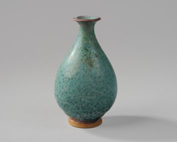 Chinese Jun Type Robins Egg Glaze Cabinet Vase