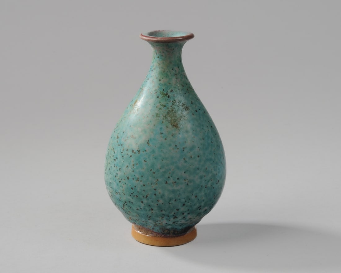 Chinese Jun Type Robins Egg Glaze Cabinet Vase (1 of 3)