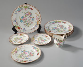 9 pcs. Mintons Cuckoo Pattern Porcelain