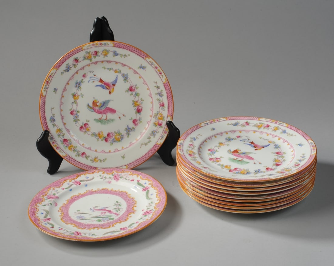 Ten George Jones & Sons “Paradise?? Plates + (1 of 9)