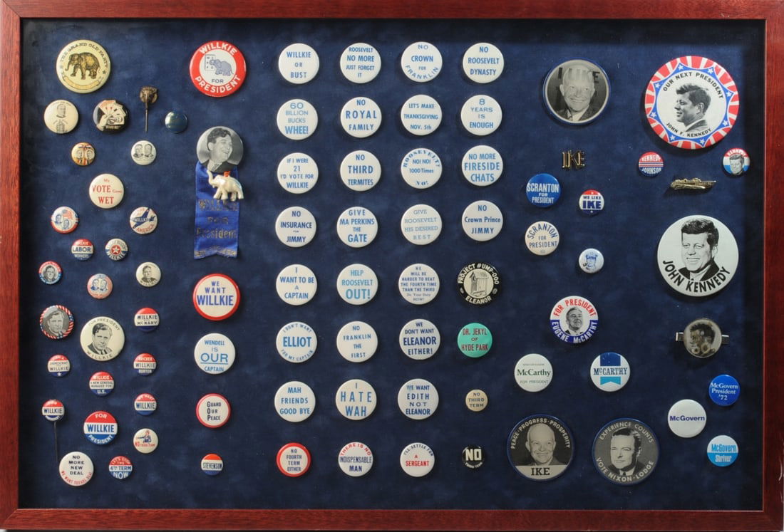 Collection of U.S. Political Campaign Buttons (1 of 18)