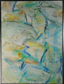 Large Abstract Expressionist Painting Signed “Katy