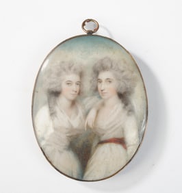 Portrait Miniature of Two Young Women (Sisters?)