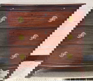 Antique English Mahogany Bowfront Chest of Drawers