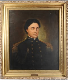 19th C. American School Military Portrait ID'd