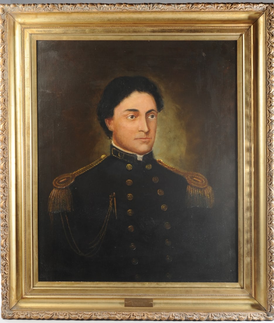 19th C. American School Military Portrait ID'd