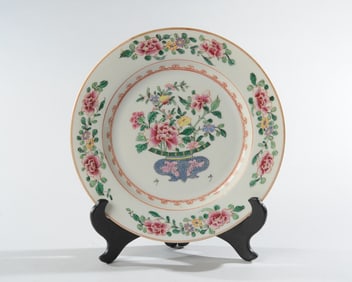 18th C. Chinese Export Famille Rose Plate