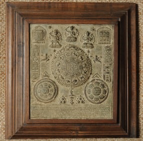 Framed Tibetan Astrological Thangka